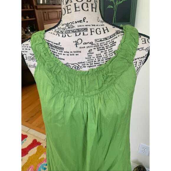 Talbots Crinkle Sundress Sleeveless Light Green - Picture 3 of 10